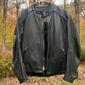 Genuine Leather Power Trip Motorcycle Jacket